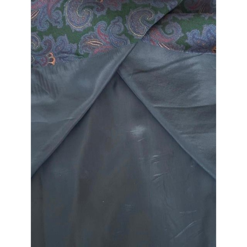 • Vintage Ralph Lauren Wool Blend Purple Paisley Wrap Skirt Made in USA Size 8 - Picture 12 of 13